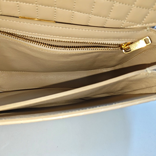 Quilted Calfskin Beige