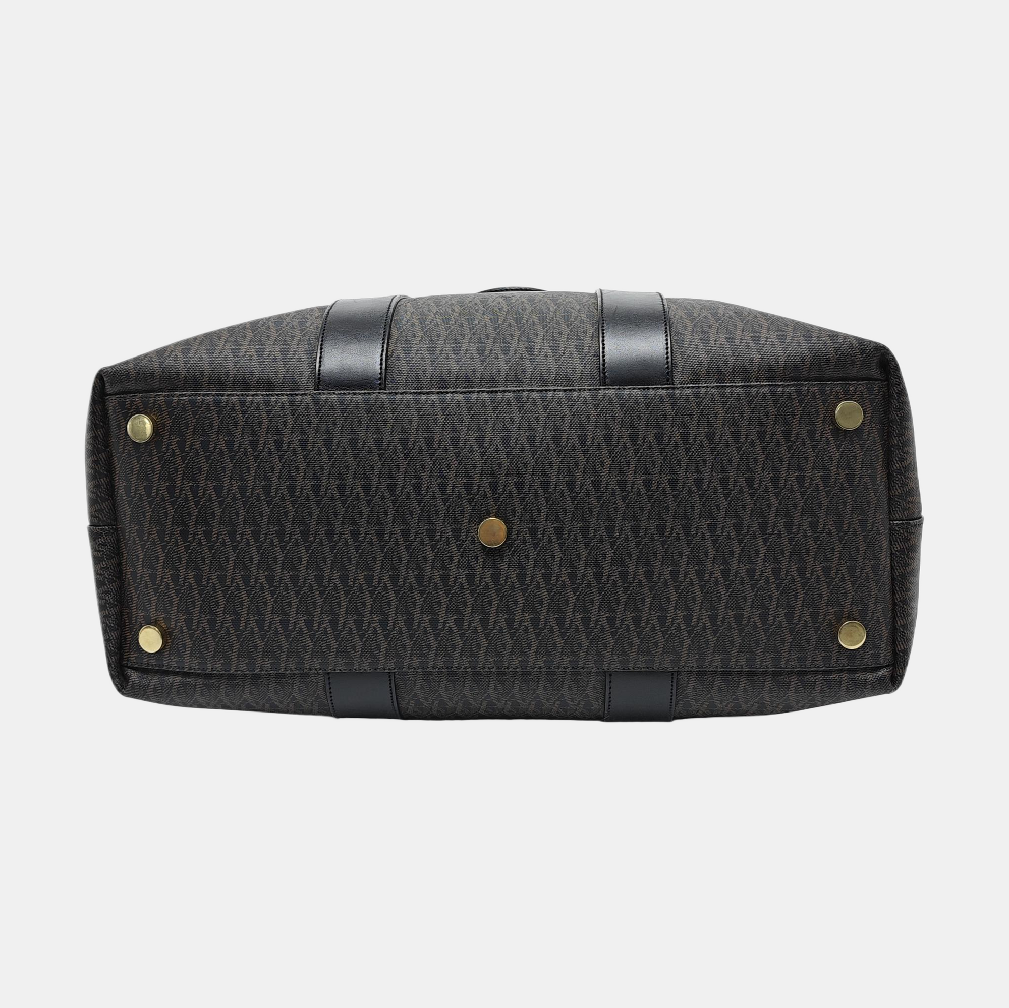 Coated Canvas Shoulder Bag Black