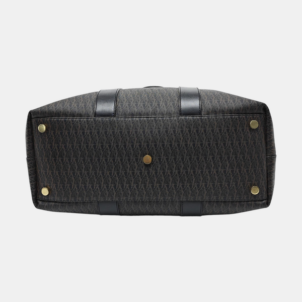 Coated Canvas Shoulder Bag Black