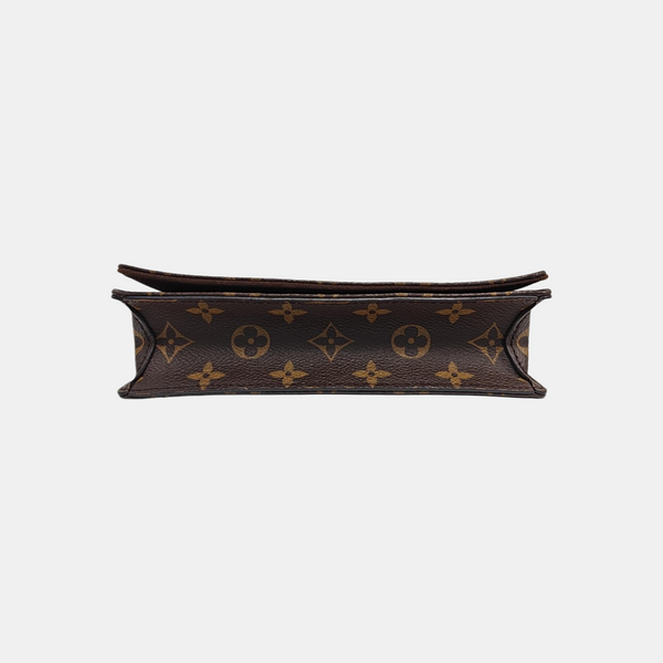 Lily Monogram Coated Canvas Brown