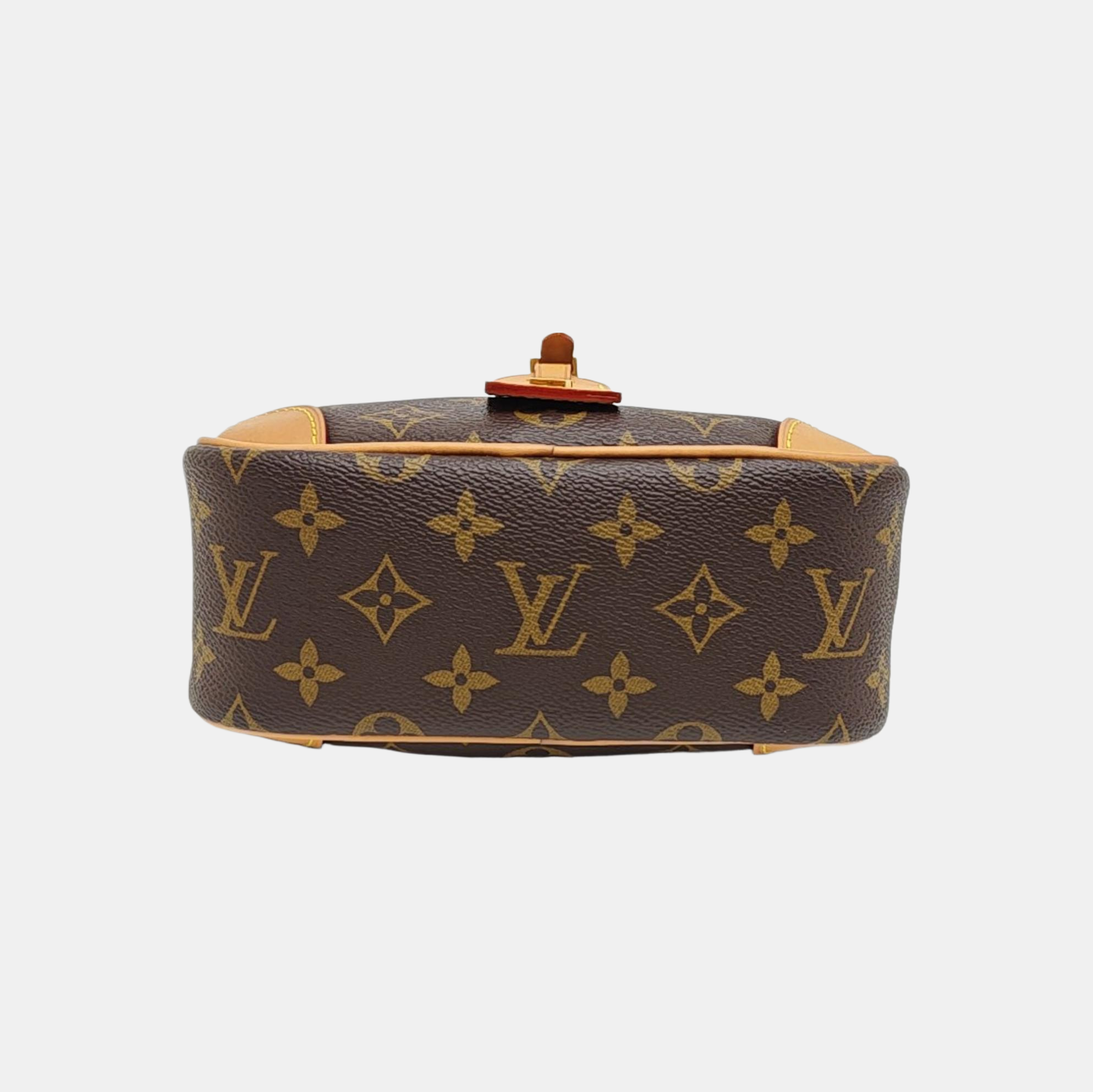 DEAUVILLE Mini Monogram Coated Canvas Brown
