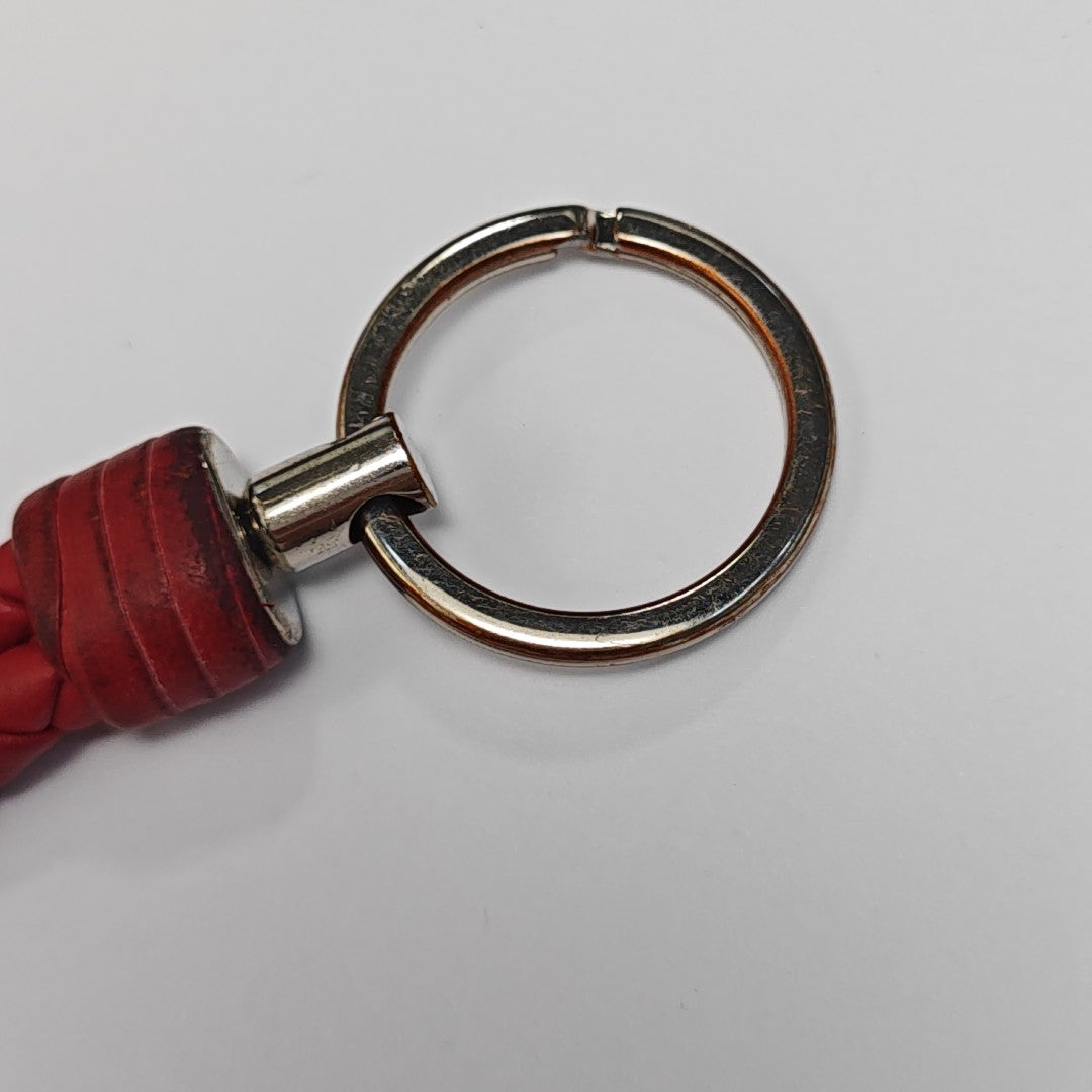 Leather Bag Charm Red