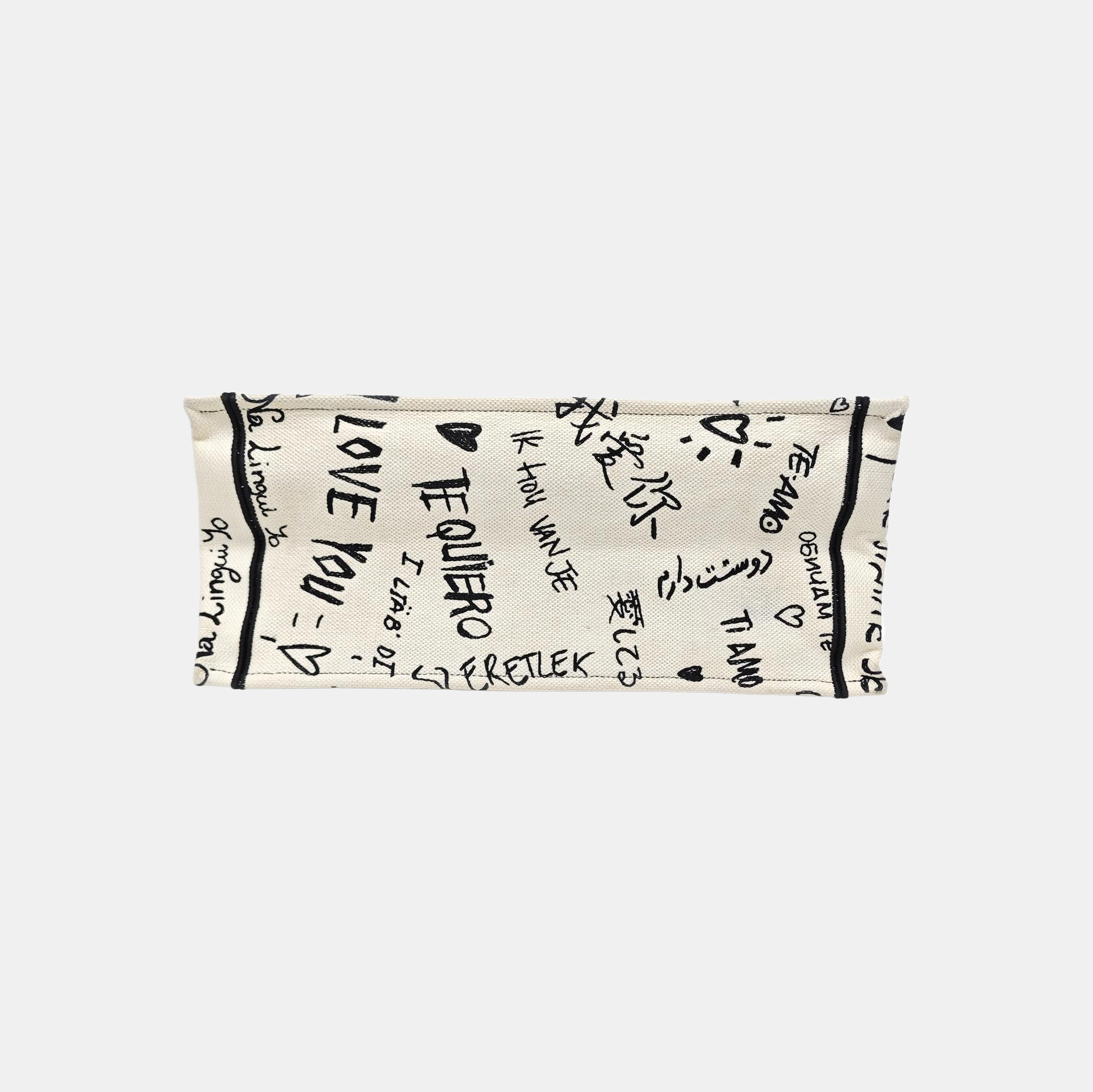 Book Tote Large Canvas White