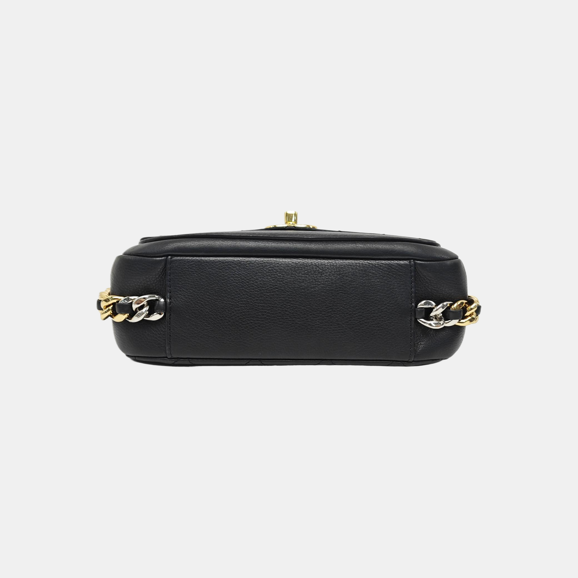 Quilted Calfskin Shoulder Bag Black
