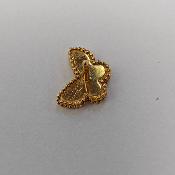 Sweet Alhambra 18k Gold White Stud Earrings