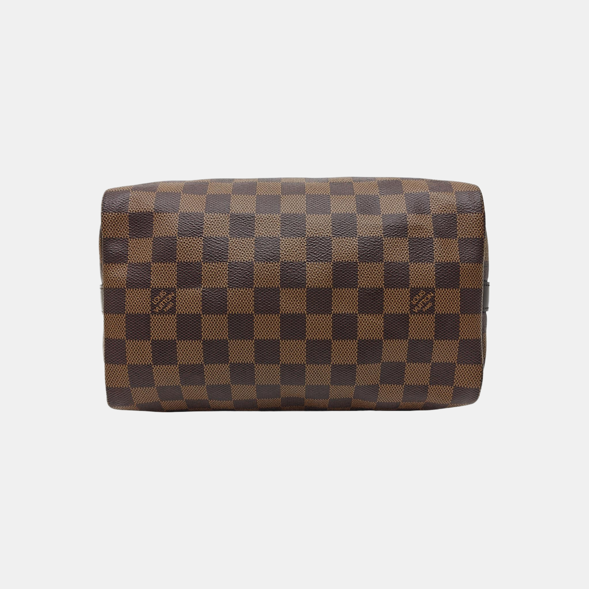 SPEEDY 25 Damier Ebene Coated Canvas Brown