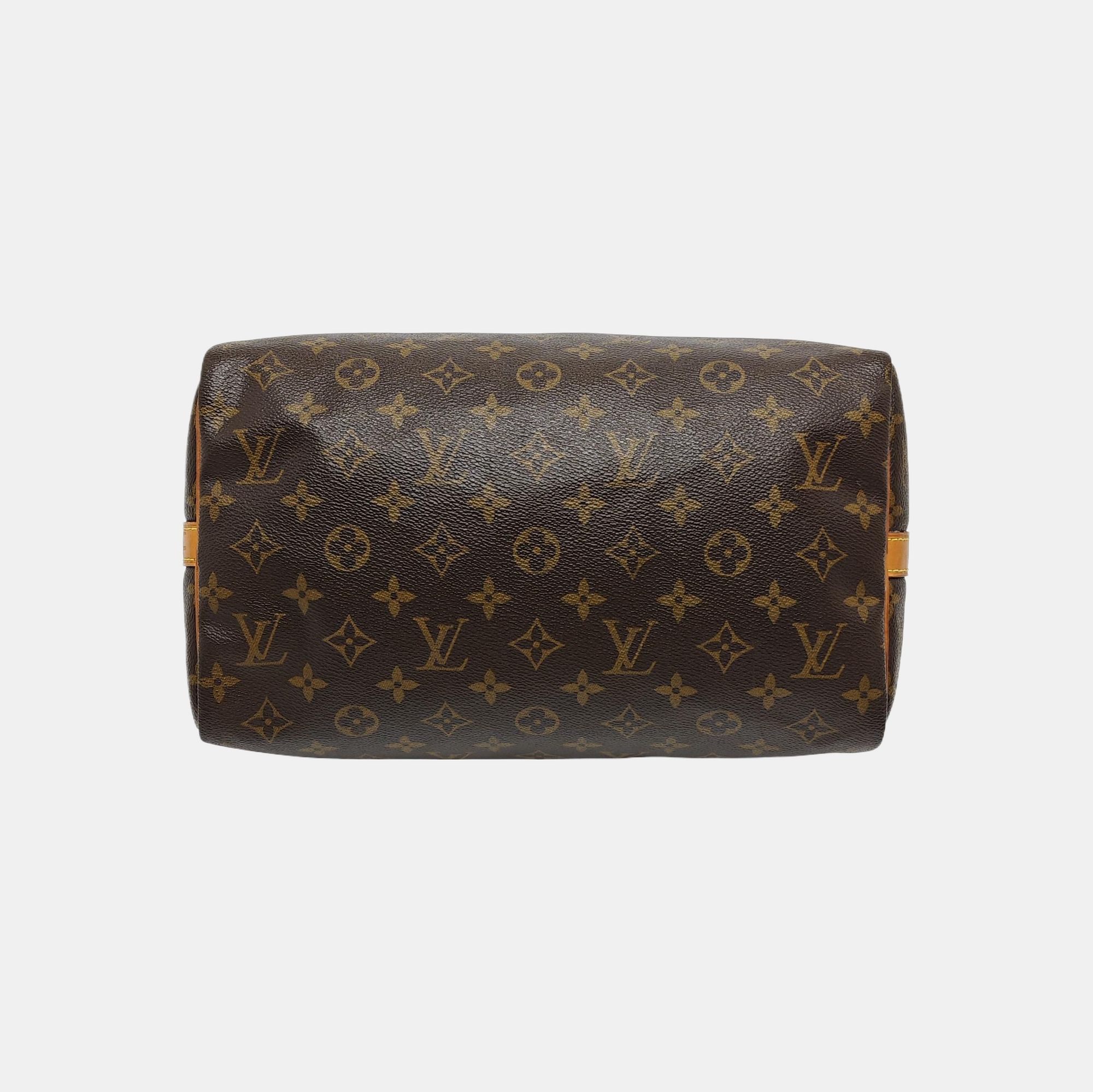 SPEEDY 30 Monogram Coated Canvas Brown