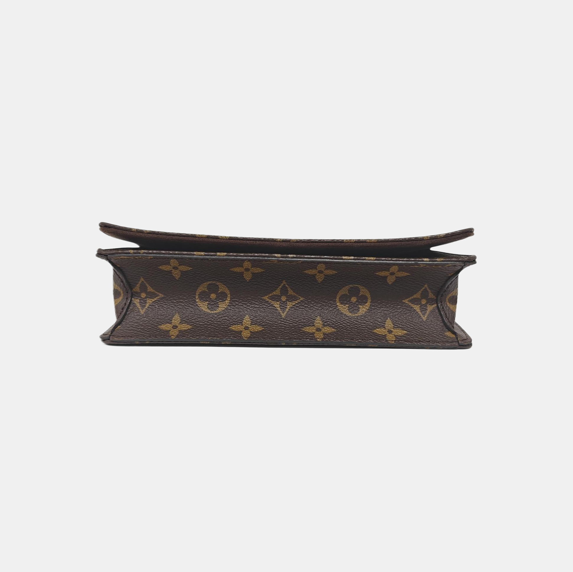 Lily Monogram Coated Canvas Brown