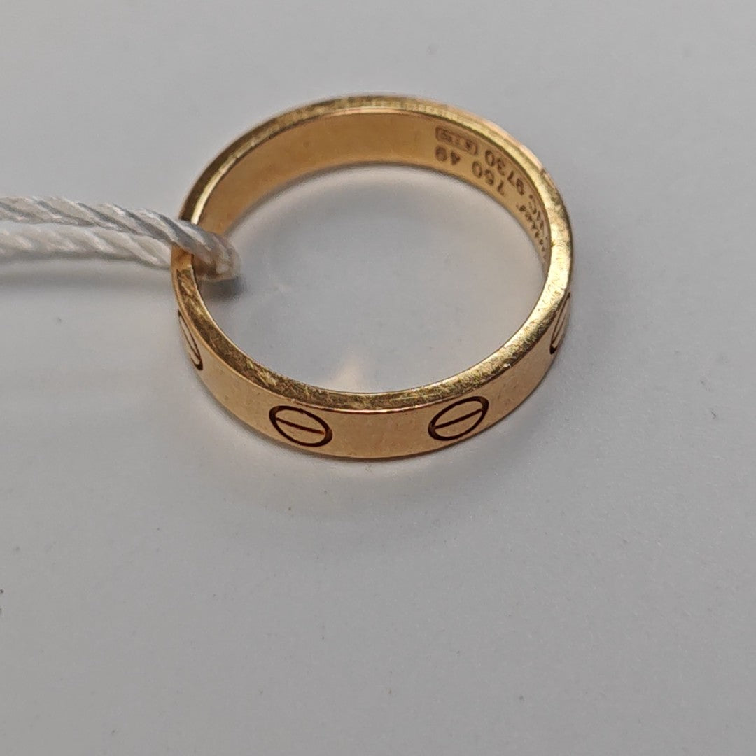 LOVE 18k Rose Gold Ring EU 49