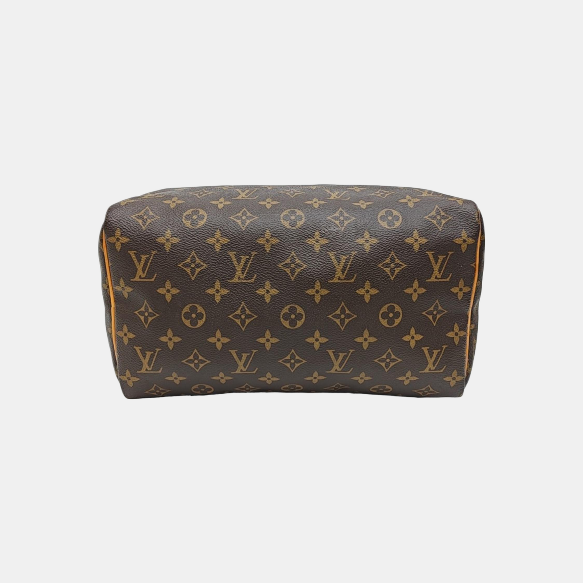 SPEEDY 30 Monogram Coated Canvas Brown