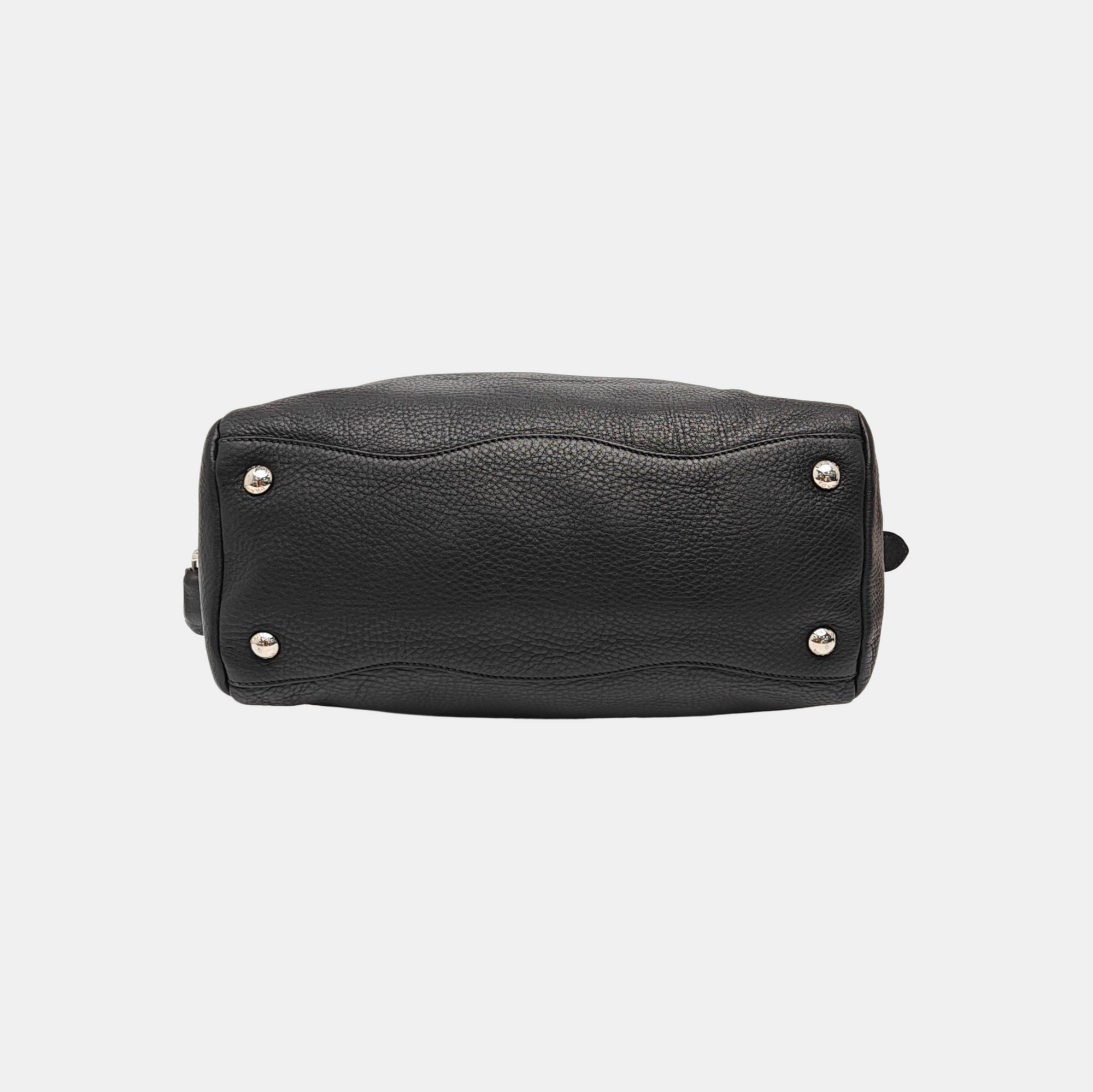 Calfskin Top Handle Bag Black