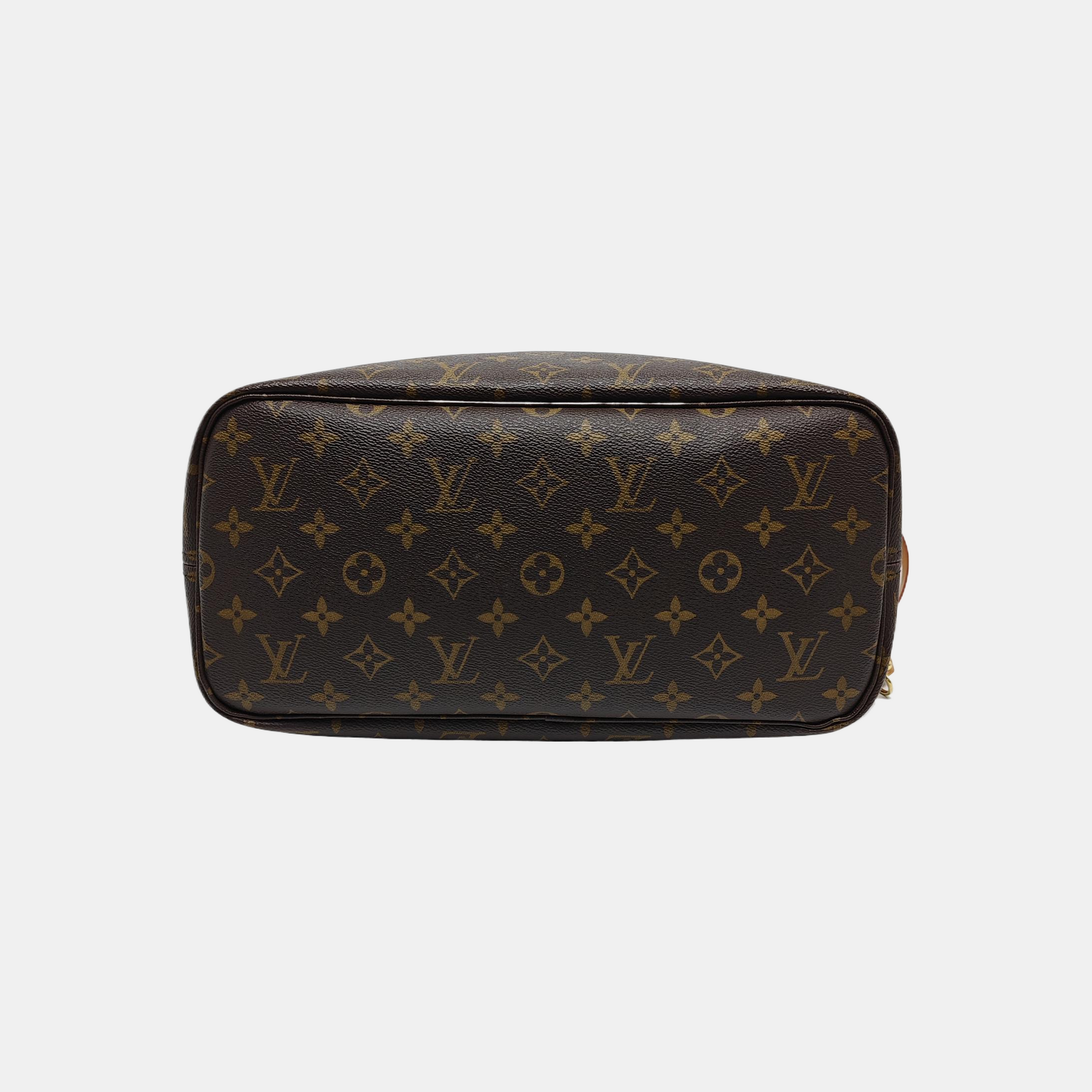 NEVERFULL MM Monogram Coated Canvas Brown
