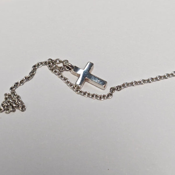 18k White Gold Silver Necklace