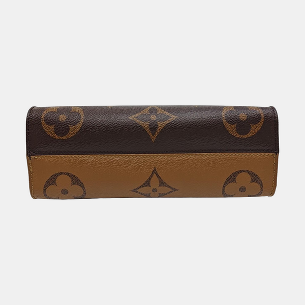 ONTHEGO EAST WEST PM Monogram Coated Canvas Brown