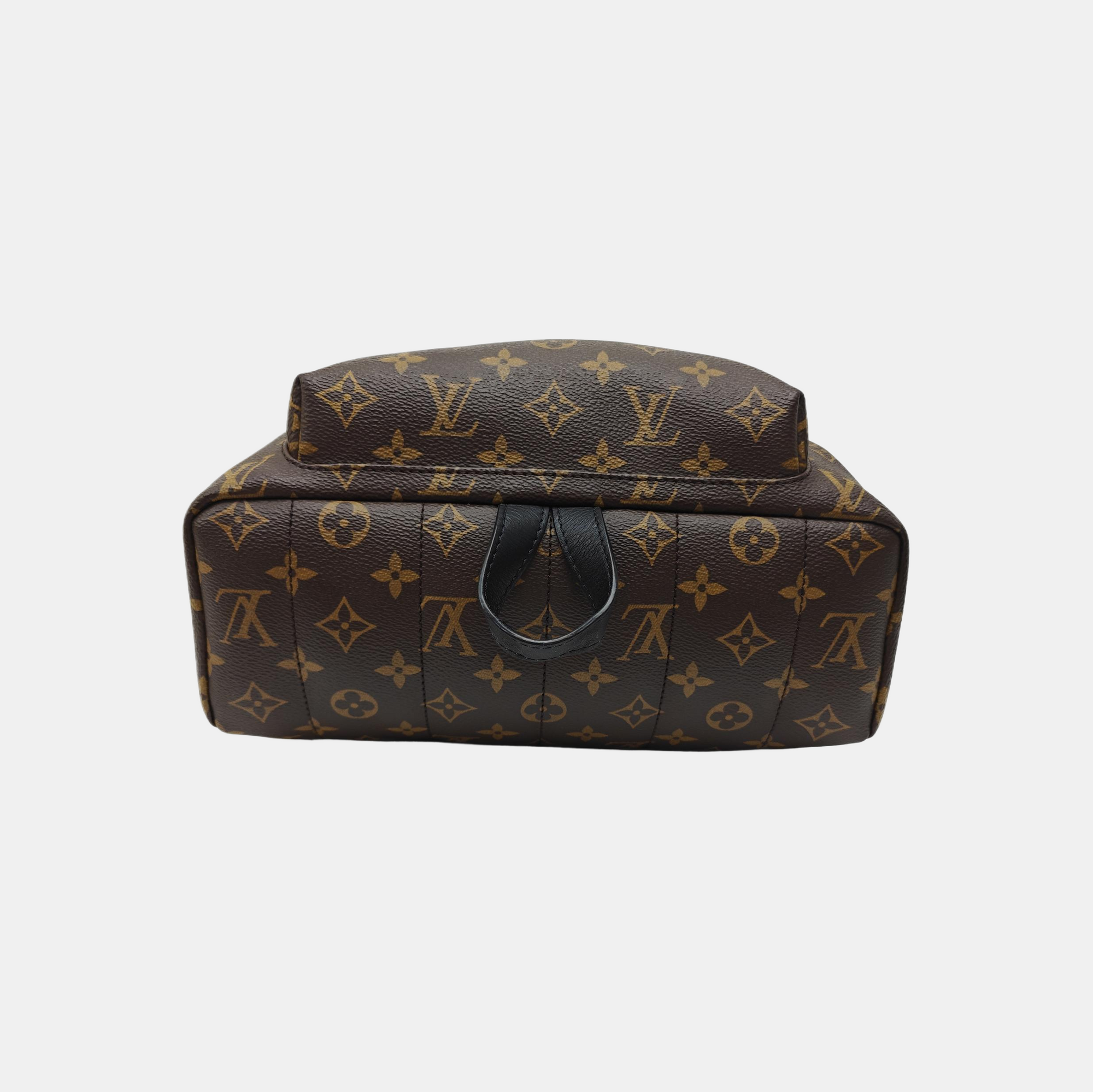 Monogram Coated Canvas Backpack Brown