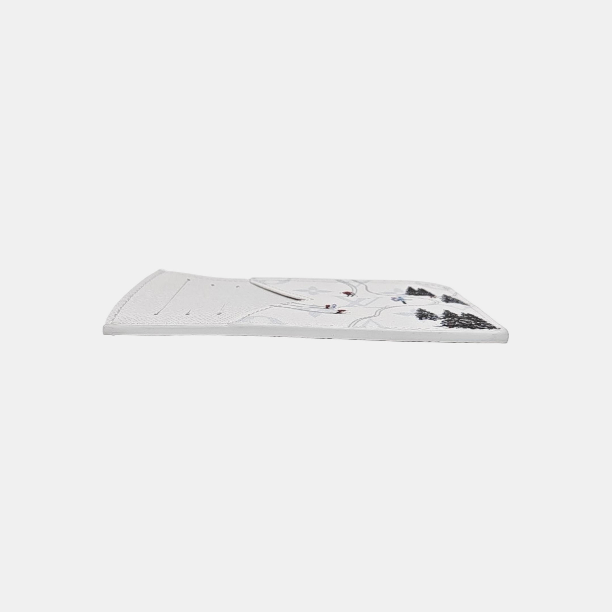 Coated Canvas Card Holder White