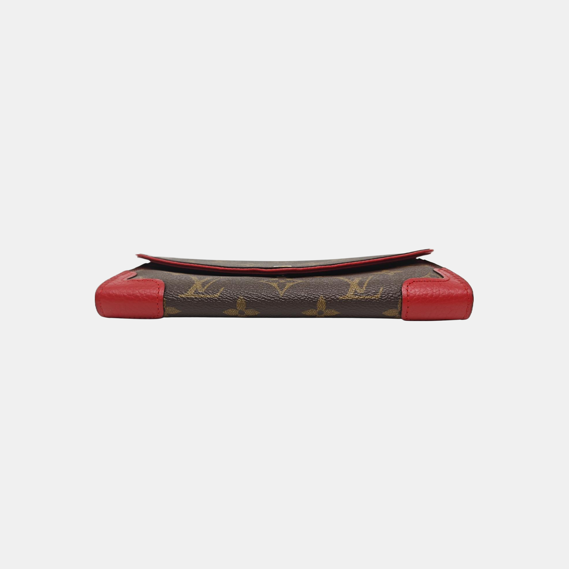 SARAH RETIRO Monogram Coated Canvas Brown Wallet