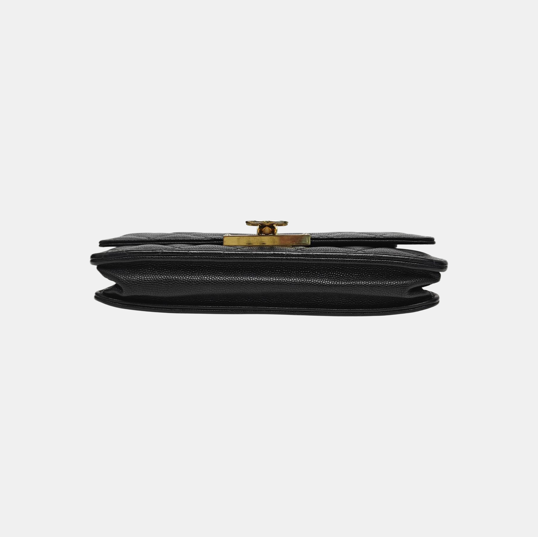 DOUBLE CC WOC Quilted Grained Calfskin Black