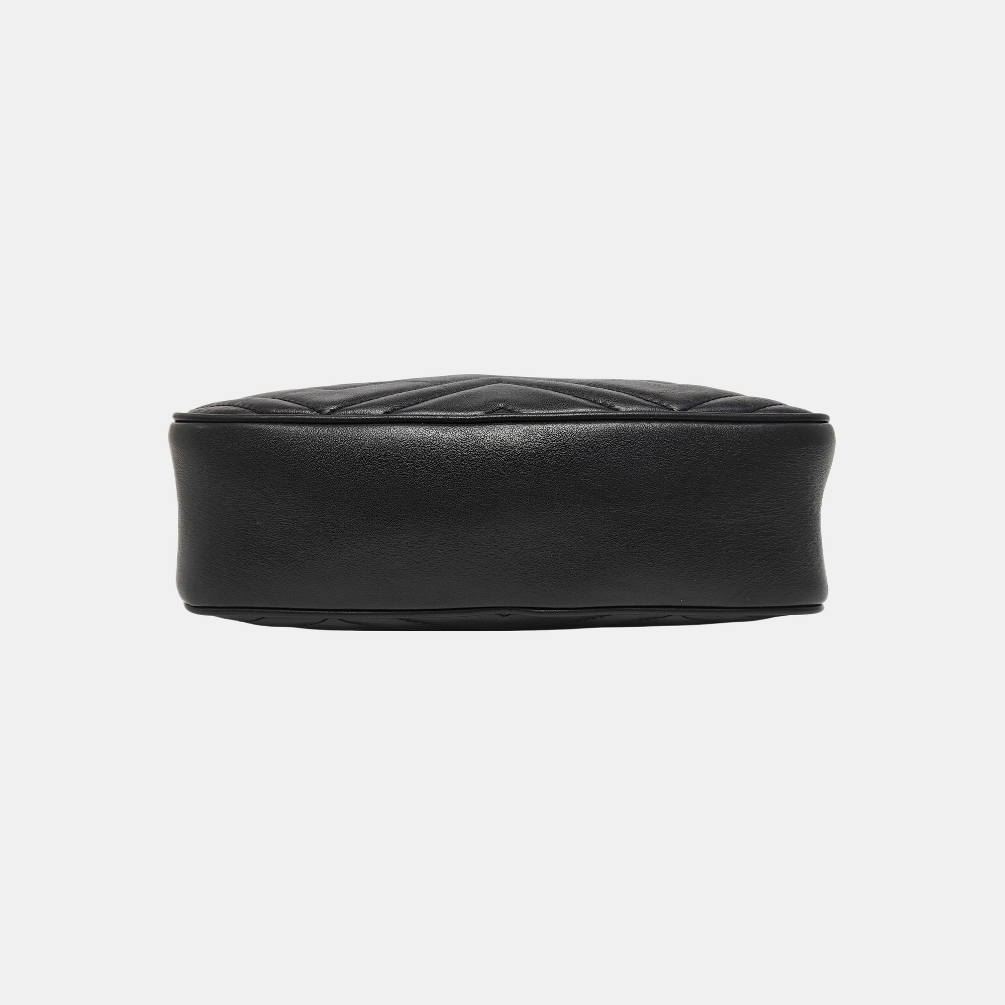 GG Marmont Small Quilted Calfskin Black