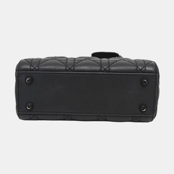 Lady Dior Mini Cannage Lambskin Black
