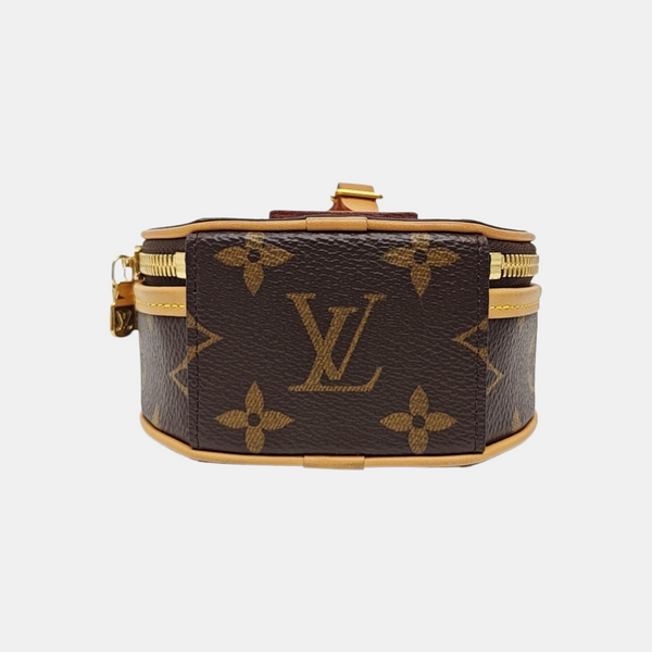 BOITE CHAPEAU Mini Monogram Coated Canvas Brown