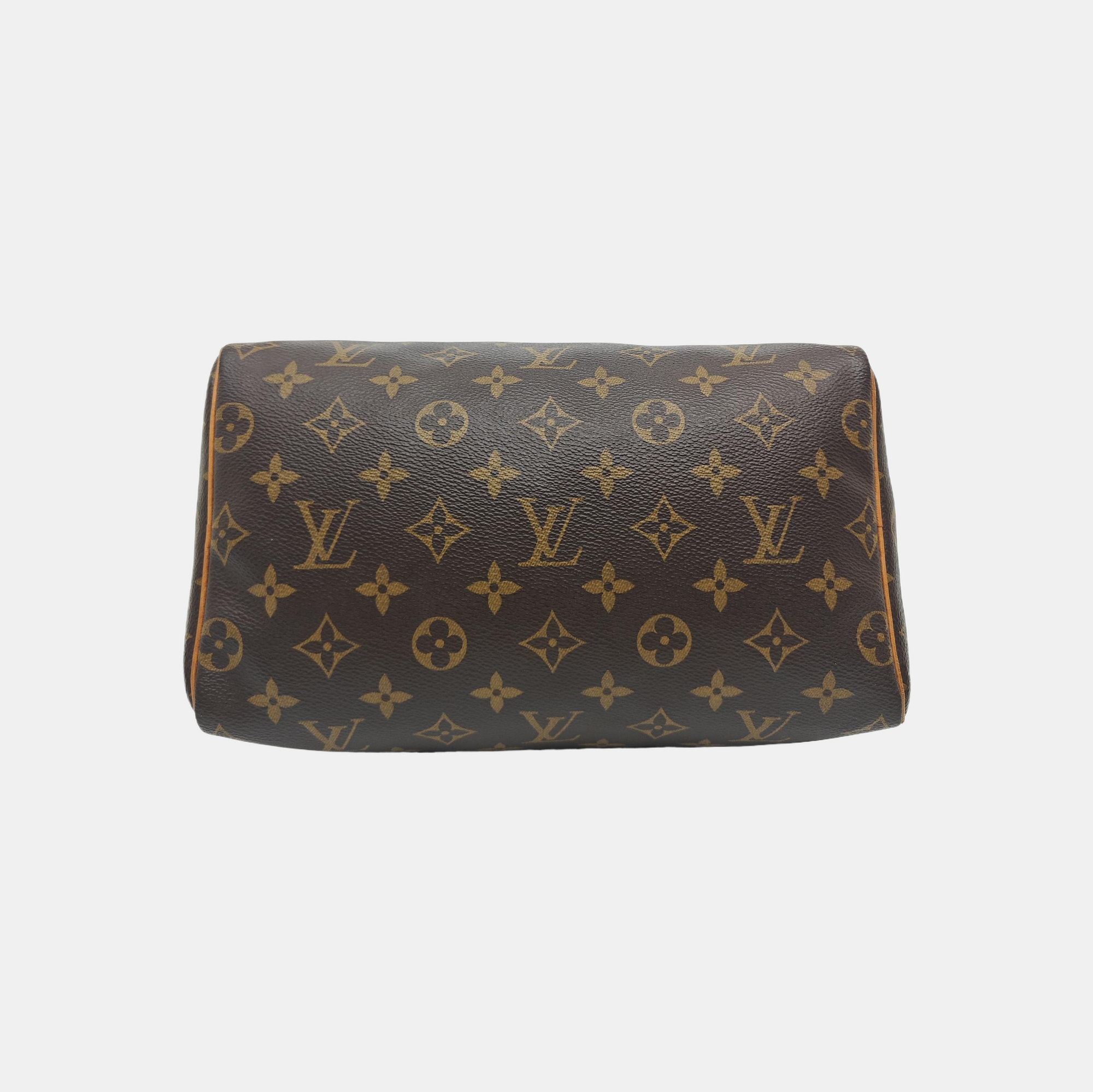 SPEEDY 25 Monogram Coated Canvas Brown