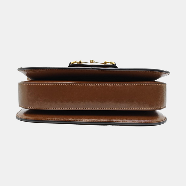 Horsebit 1955 Medium Monogram Coated Canvas Beige
