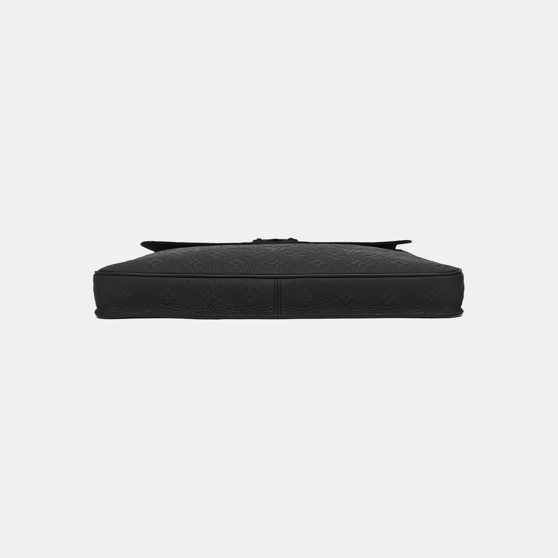 S LOCK Monogram Calfskin Black