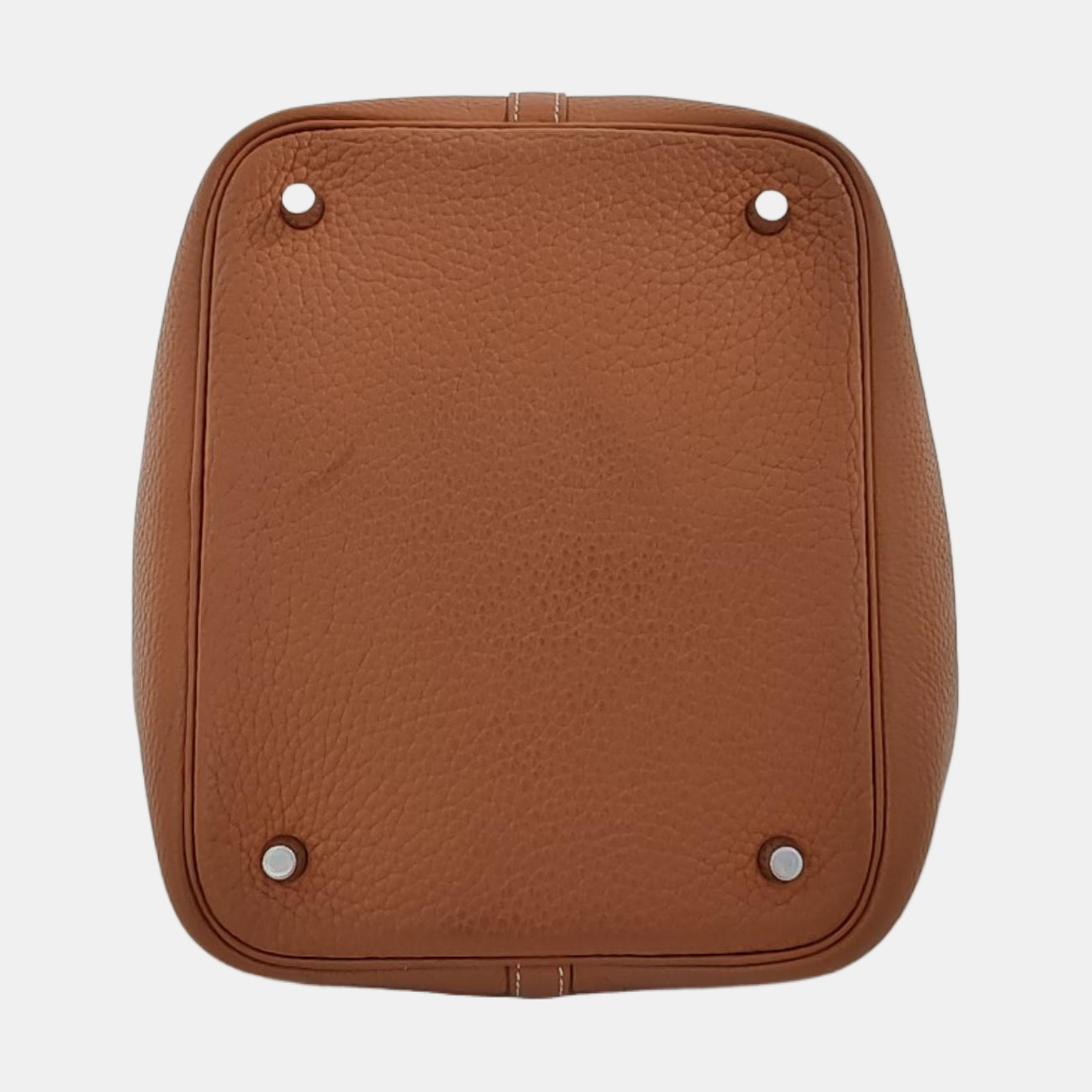 Authenticated pre-owned  Picotin Lock 22 Clemence Brown - Bucket Bag at Looply