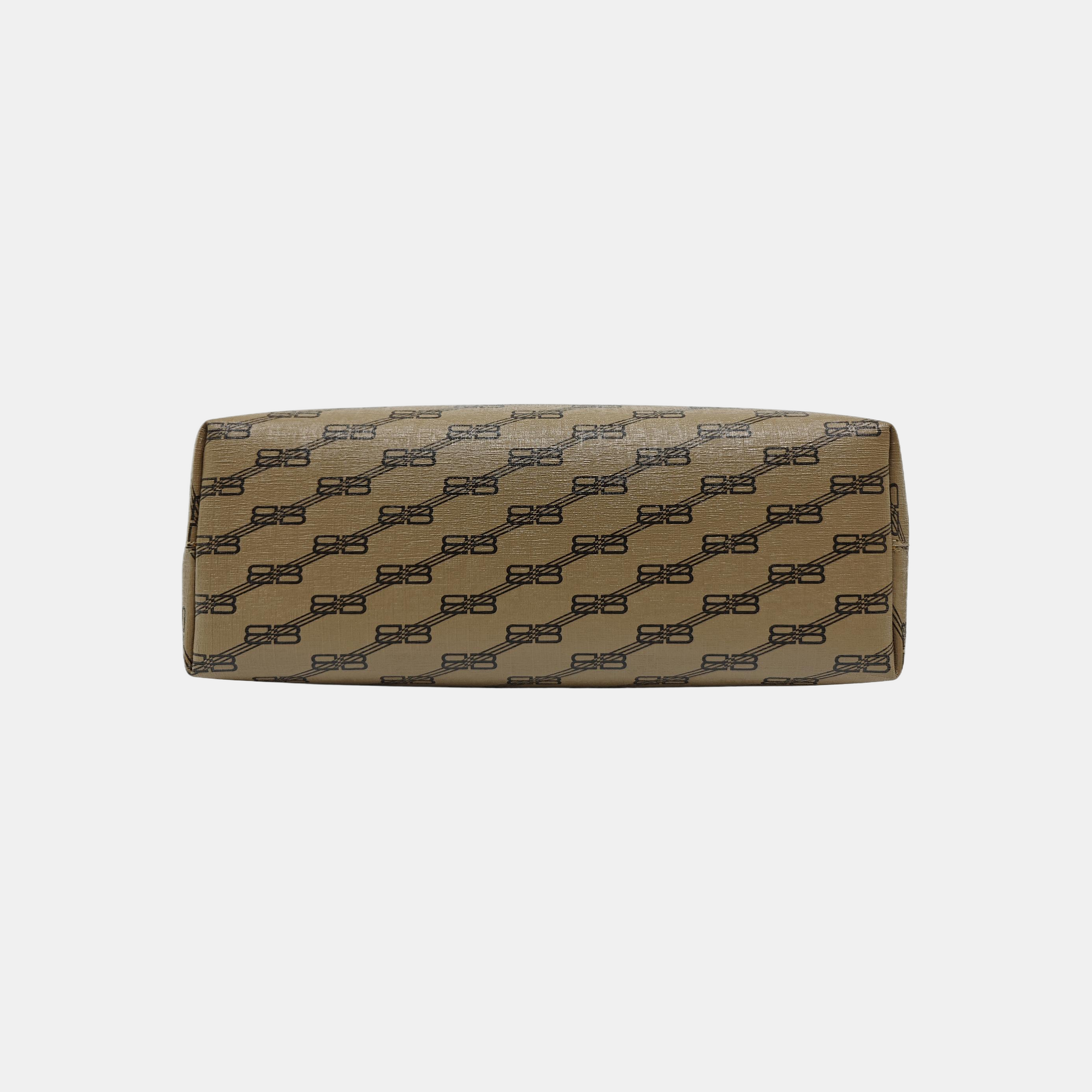 Coated Canvas Tote Bag Brown