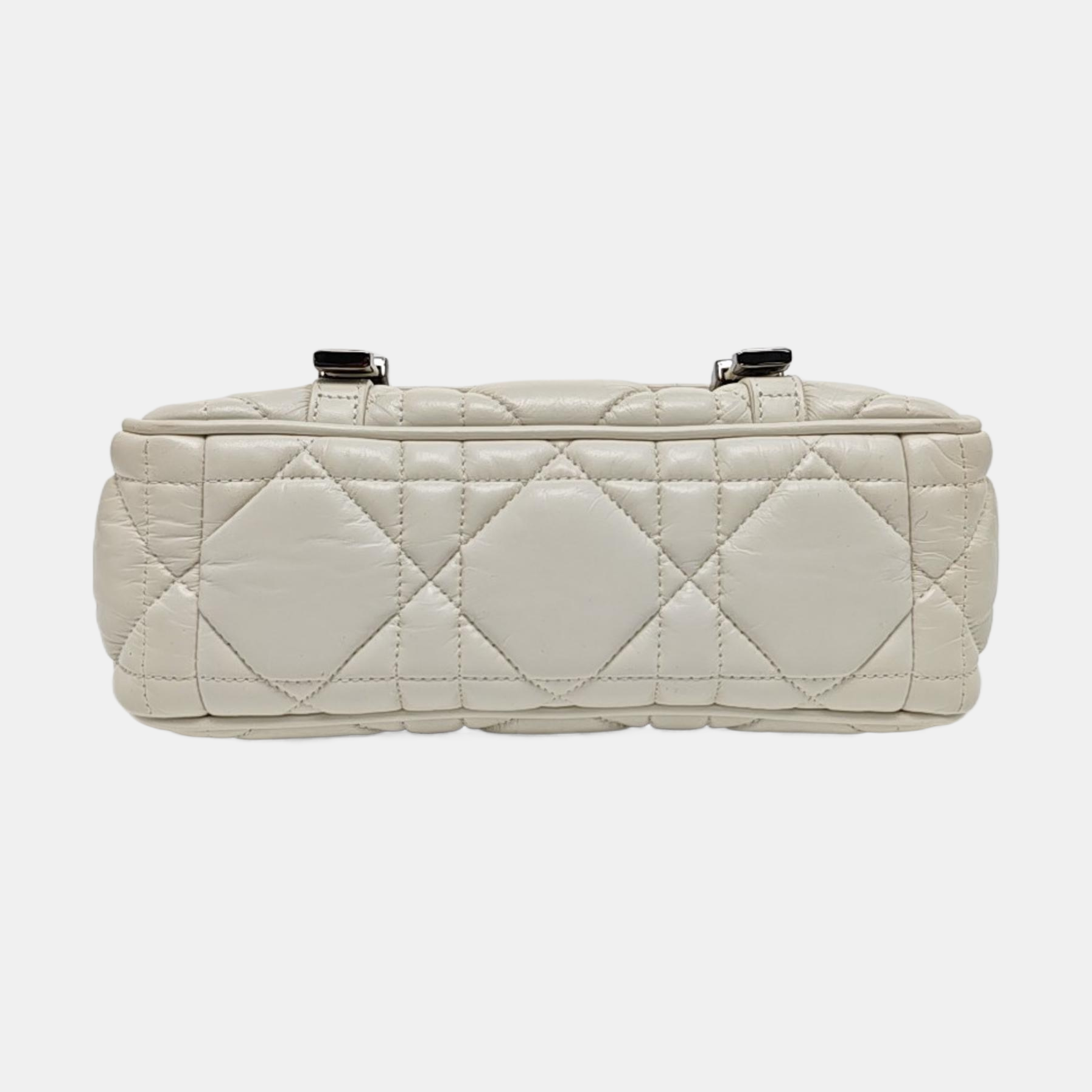 Authenticated pre-owned  Diorcamp Small Cannage Calfskin White - Shoulder Bag at Looply