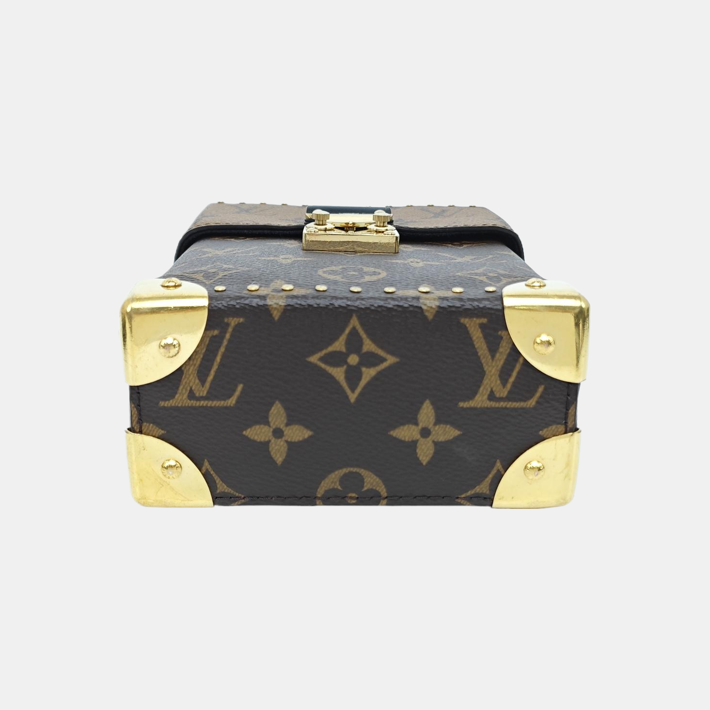 CAMERA BOX Monogram Coated Canvas Brown