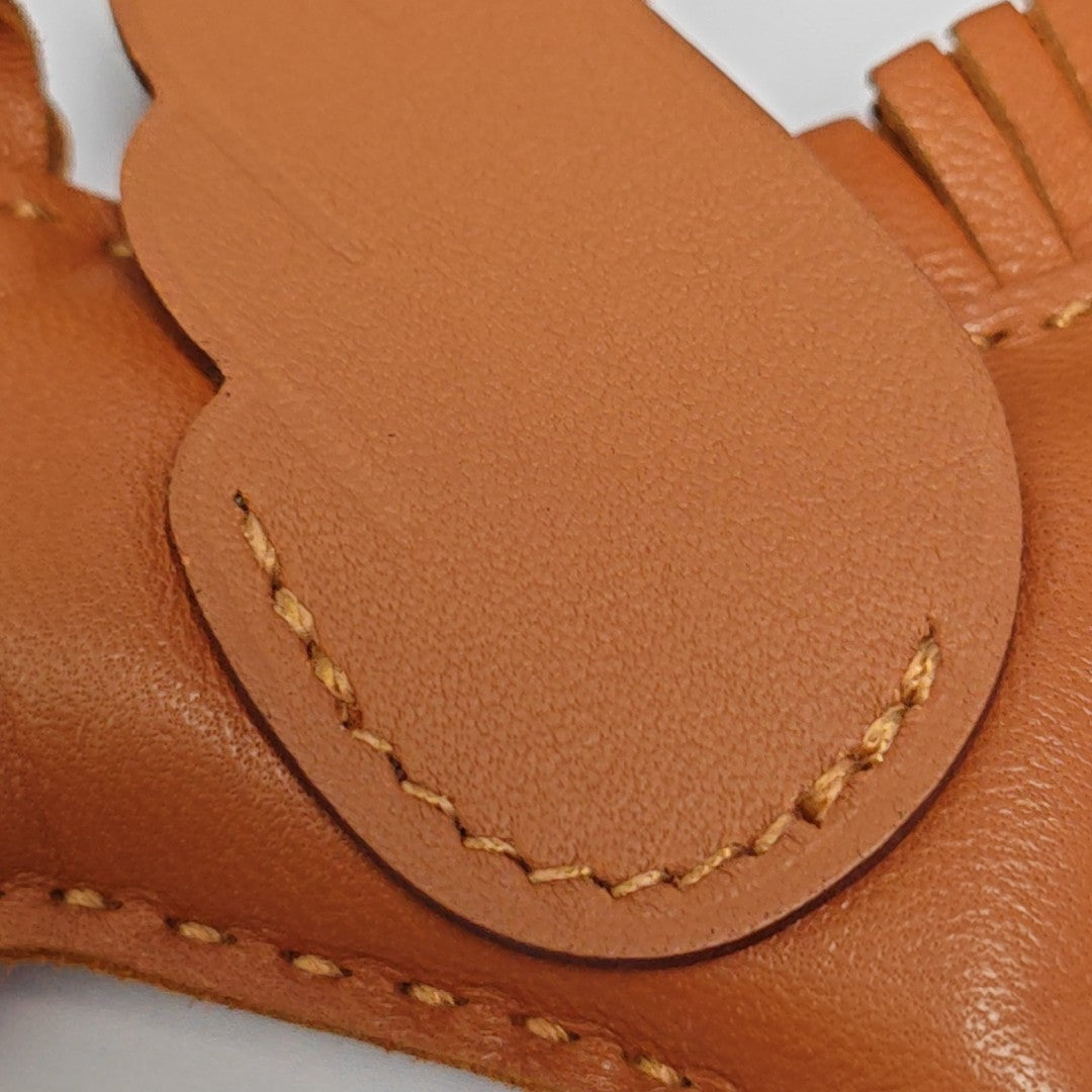 Leather Bag Charm Brown