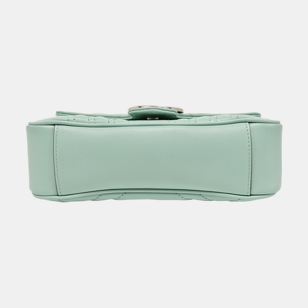 GG Marmont Small Quilted Calfskin Green