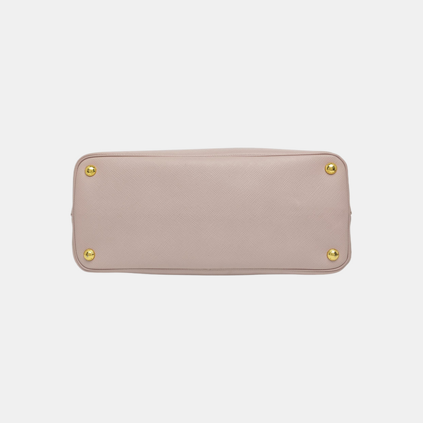 Double Medium Saffiano Calfskin Pink