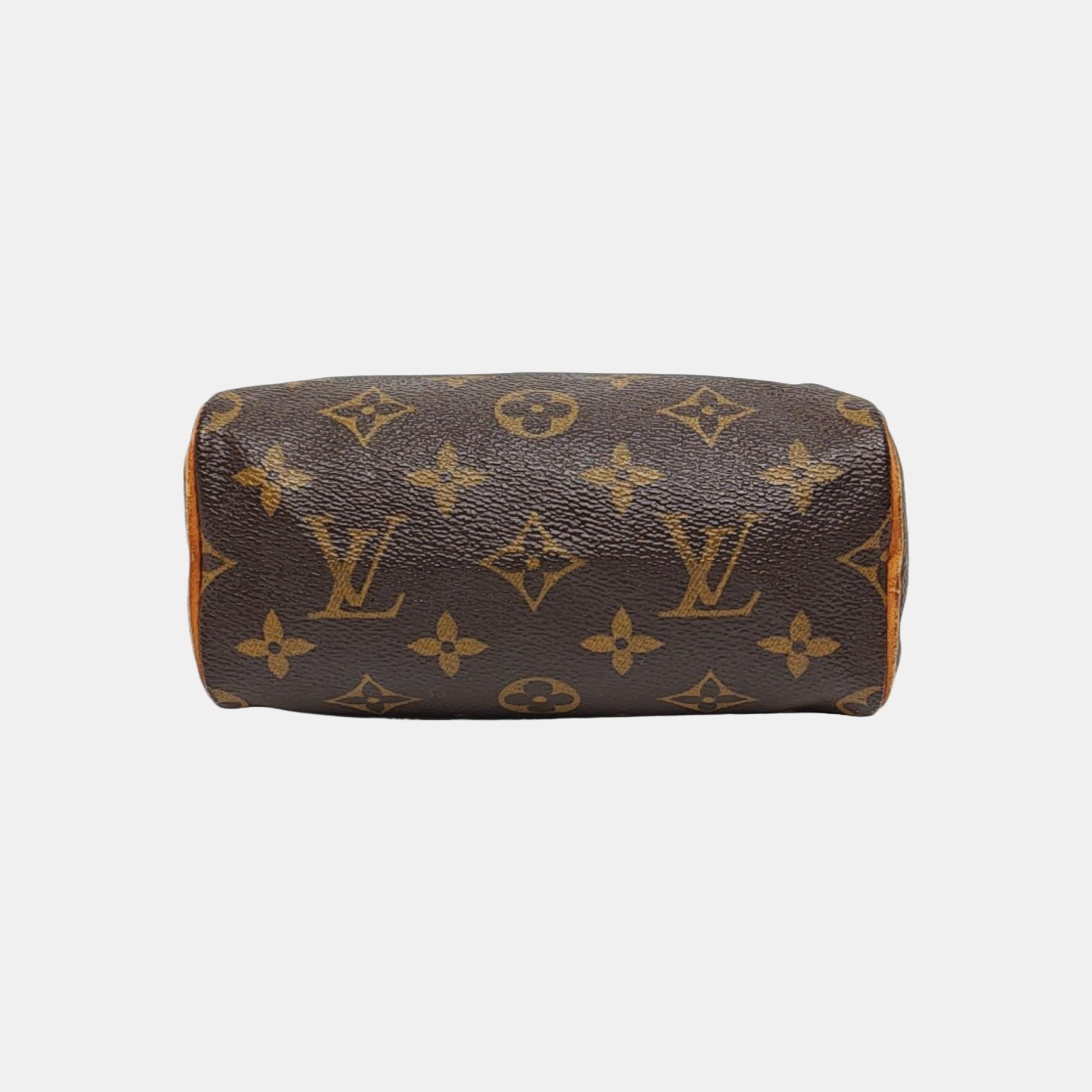 SPEEDY Nano Monogram Coated Canvas Brown