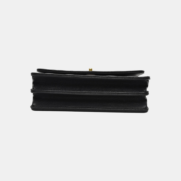 WOC Quilted Grained Calfskin Black