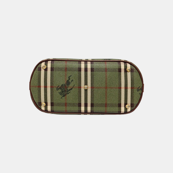Coated Canvas Shoulder Bag Green