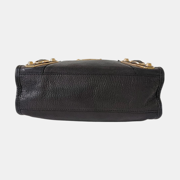Classic Metallic Edge City Mini Lambskin Black