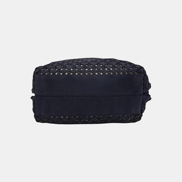 Calfskin Top Handle Bag Blue