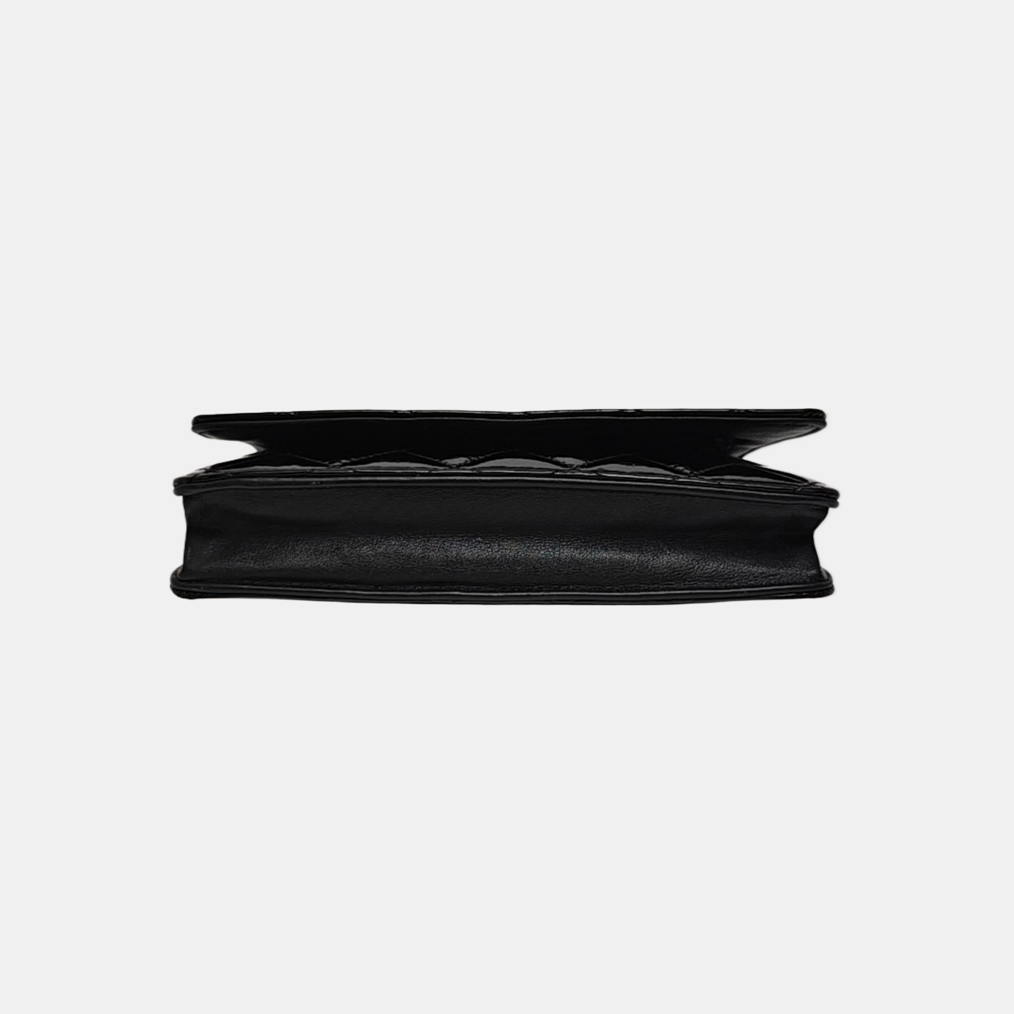 WOC Quilted Patent Leather Black