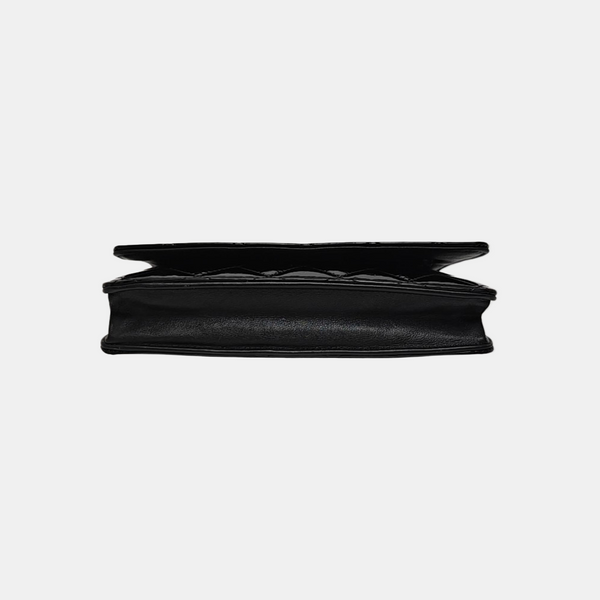 WOC Quilted Patent Leather Black