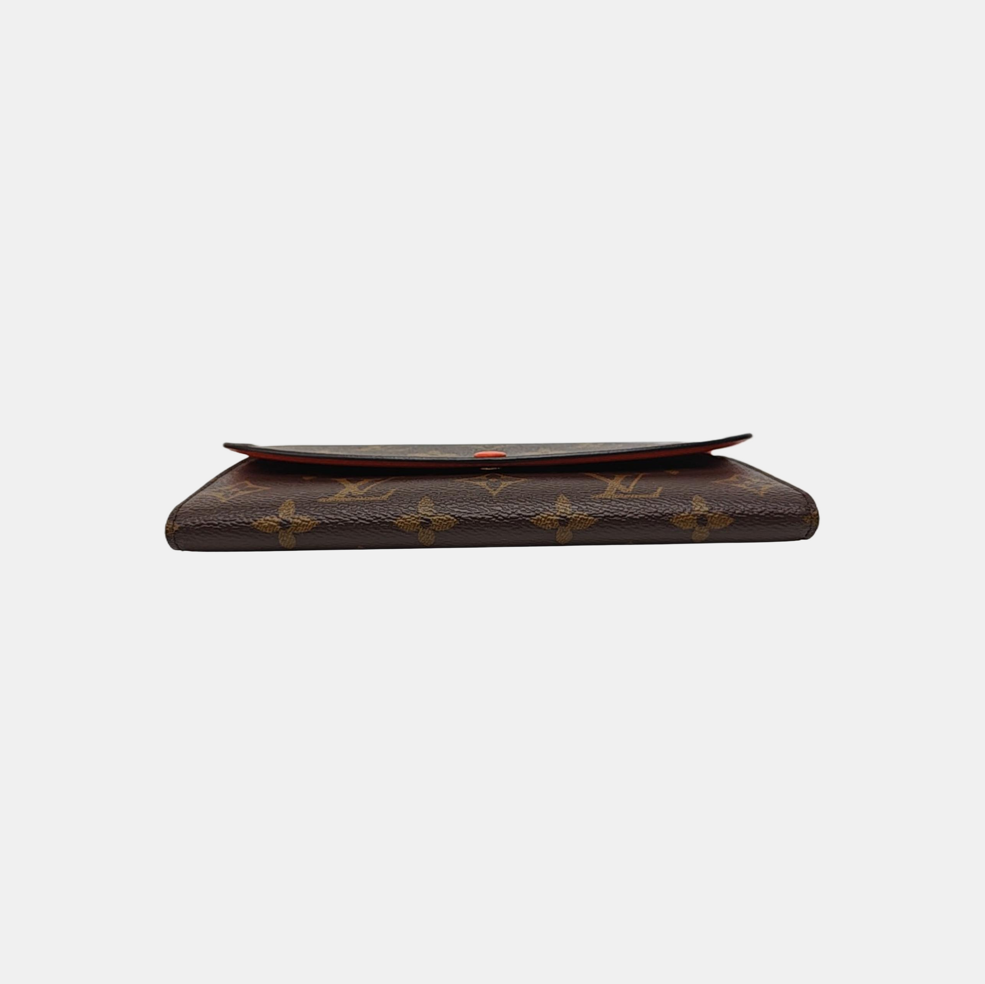 EMILIE Monogram Coated Canvas Brown Wallet