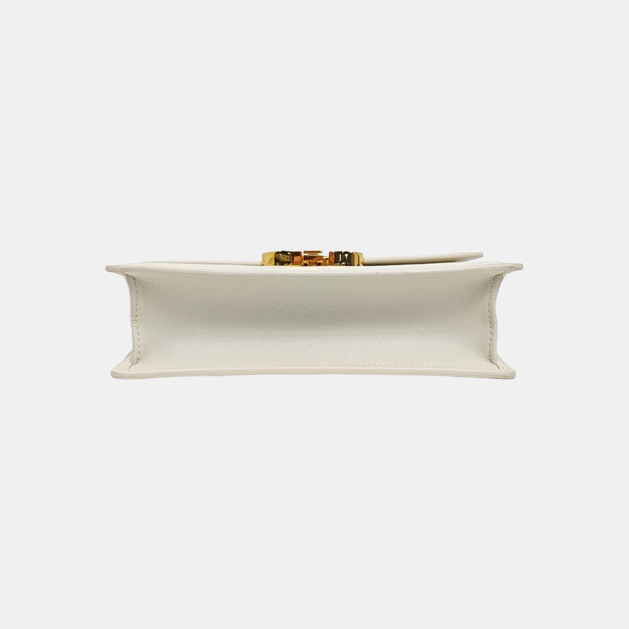 30 Montaigne East-West Calfskin White