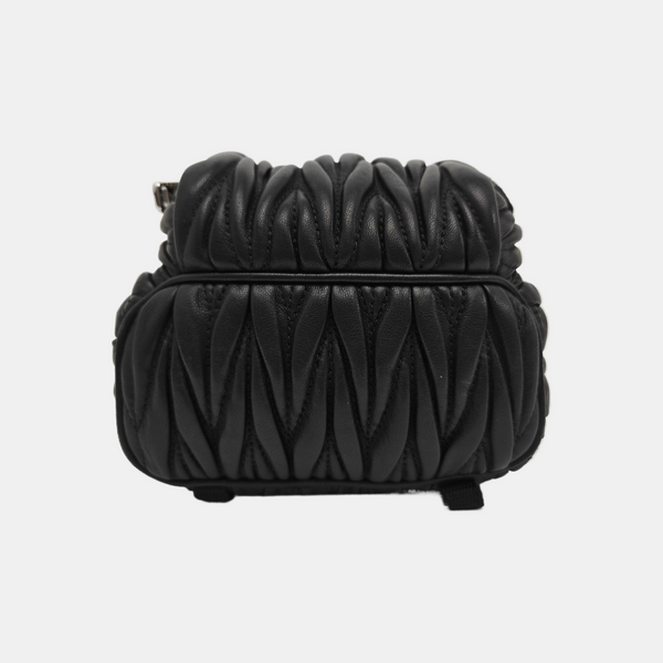 Matelassé Super Mini Quilted Lambskin Black