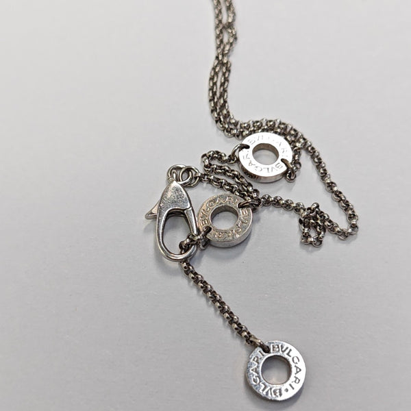 B.ZERO1 18k White Gold Silver Necklace