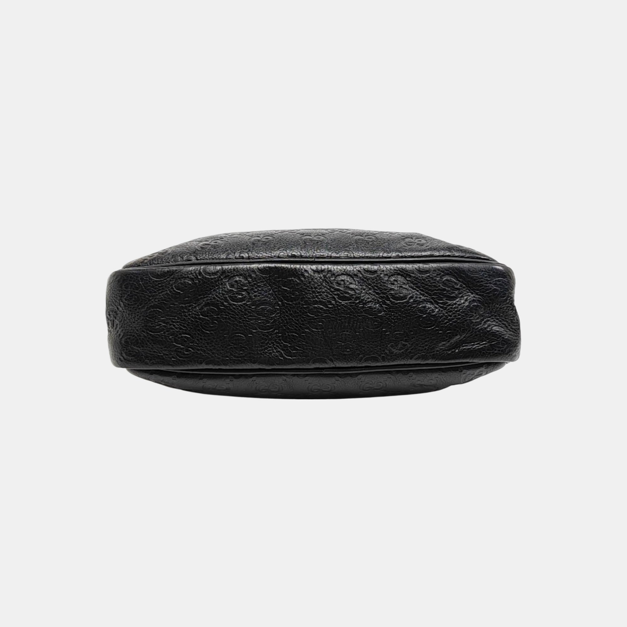 Monogram Calfskin Shoulder Bag Black