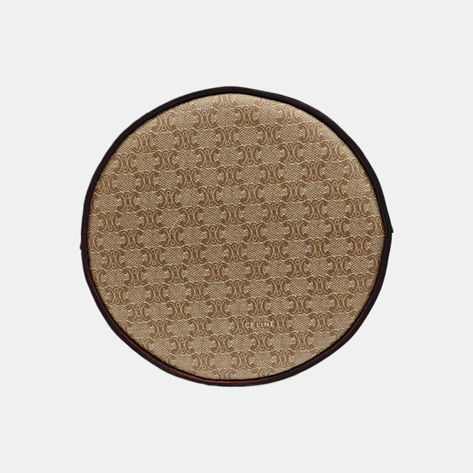 Coated Canvas Clutch Beige