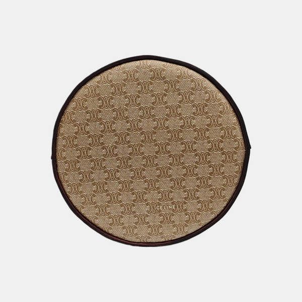 Coated Canvas Clutch Beige