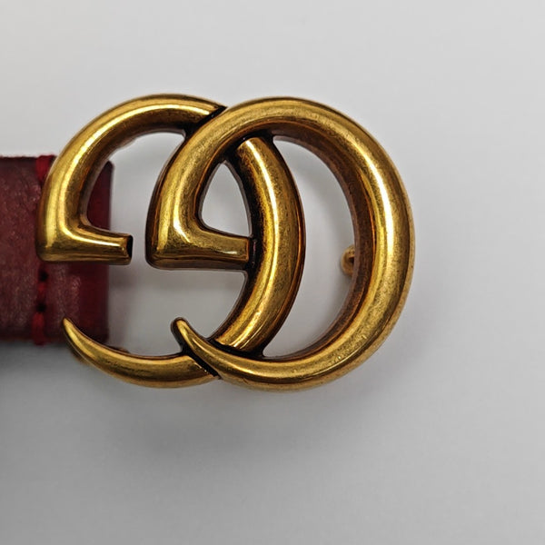 Leather Belt Red